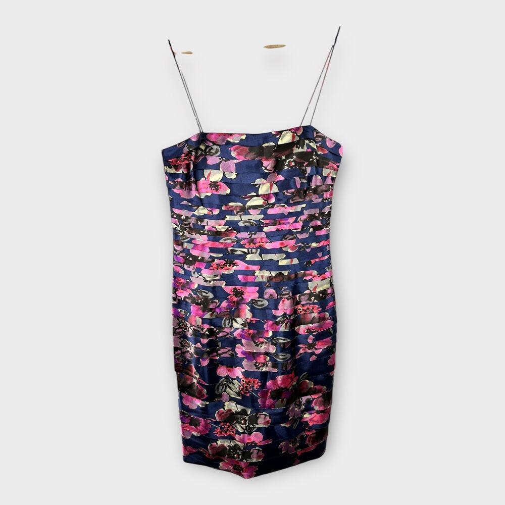 JS Collections Womens size 12 Floral Layered Knee Length Cocktail Formal Dress - Picture 1 of 9